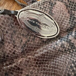 Elie Tahari Snake Print Shoulder Bag - Brown and Black